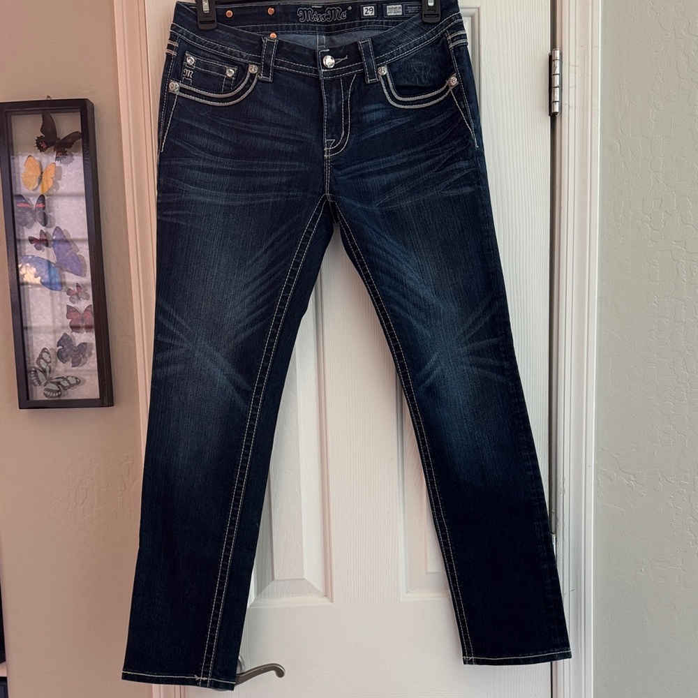 Miss Me Straight leg Skinny Denim Jeans